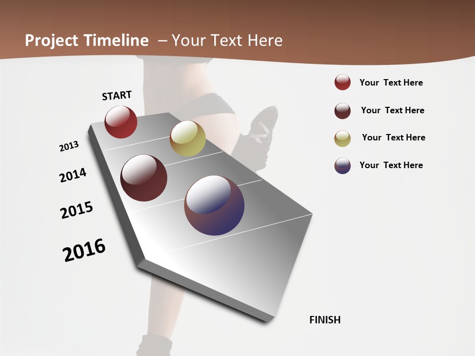 Girl Jump Beautiful PowerPoint Template