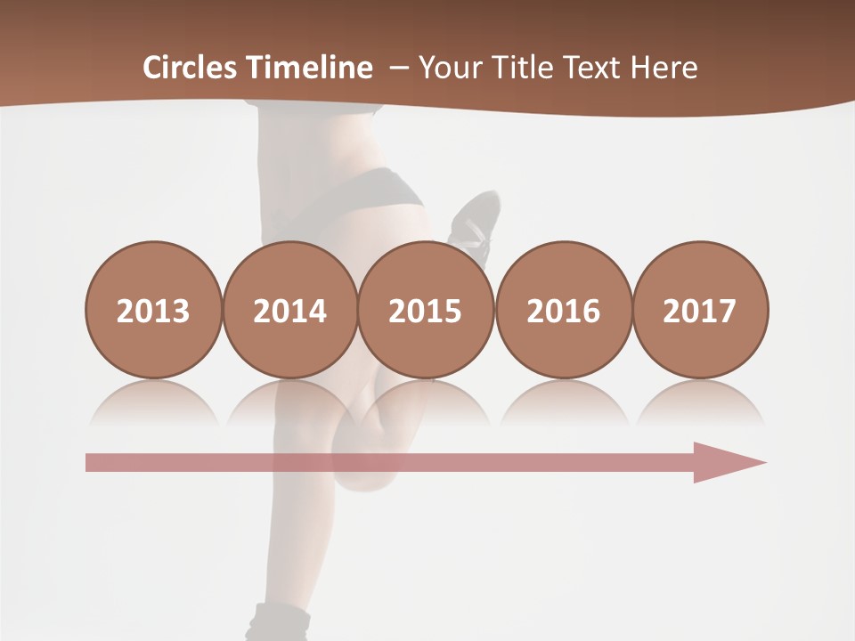 Girl Jump Beautiful PowerPoint Template