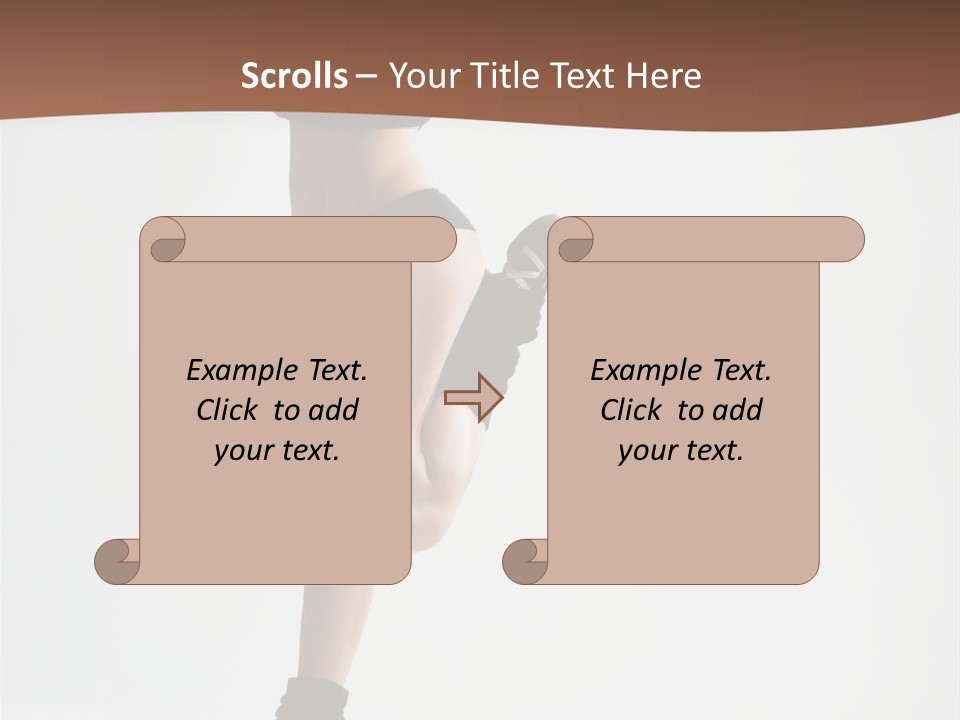 Girl Jump Beautiful PowerPoint Template