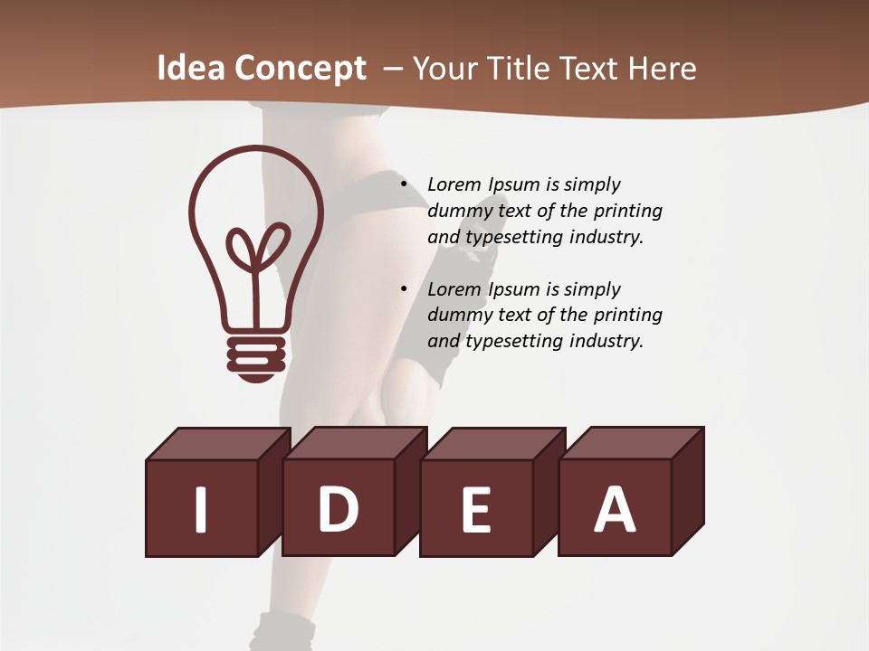 Girl Jump Beautiful PowerPoint Template