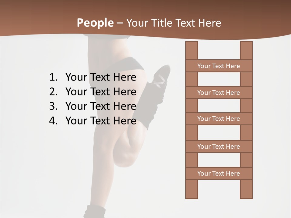 Girl Jump Beautiful PowerPoint Template