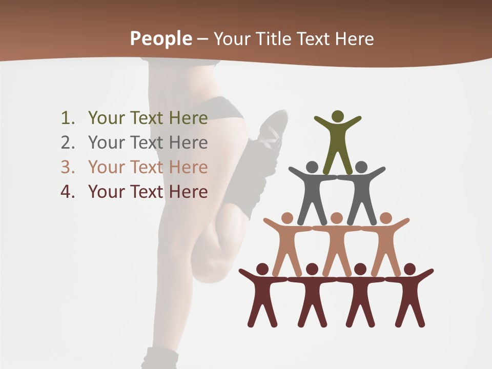 Girl Jump Beautiful PowerPoint Template