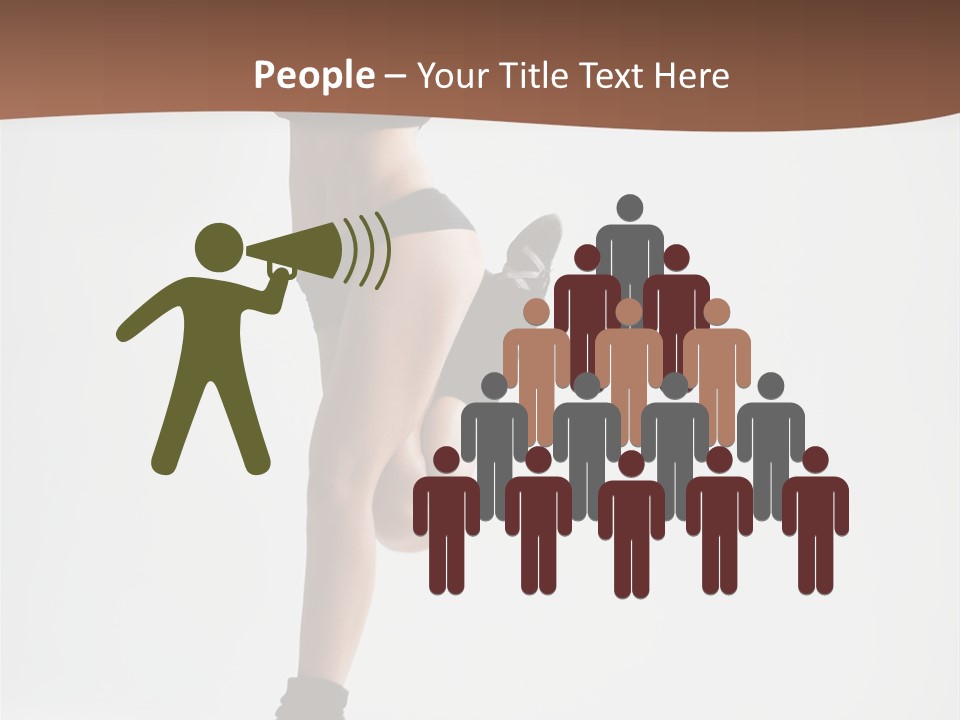 Girl Jump Beautiful PowerPoint Template