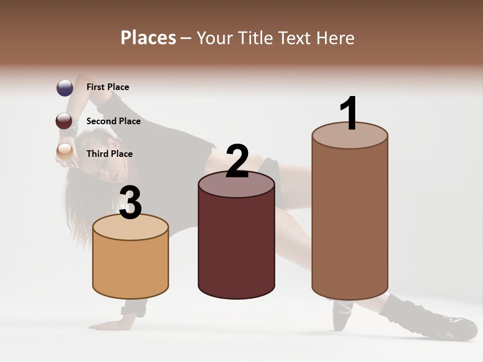 Handstand Posing Hip Hop PowerPoint Template