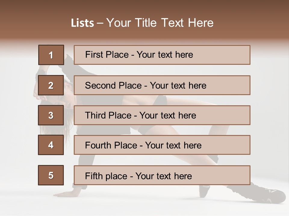 Handstand Posing Hip Hop PowerPoint Template