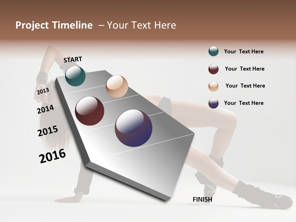 Handstand Posing Hip Hop PowerPoint Template