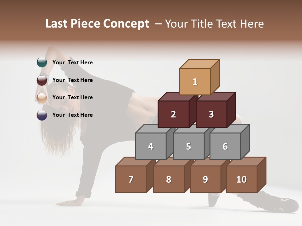 Handstand Posing Hip Hop PowerPoint Template