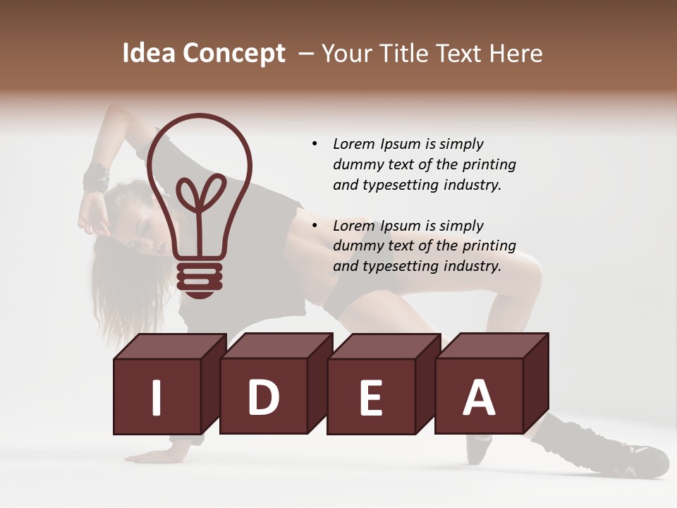 Handstand Posing Hip Hop PowerPoint Template