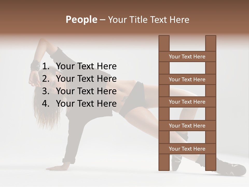Handstand Posing Hip Hop PowerPoint Template