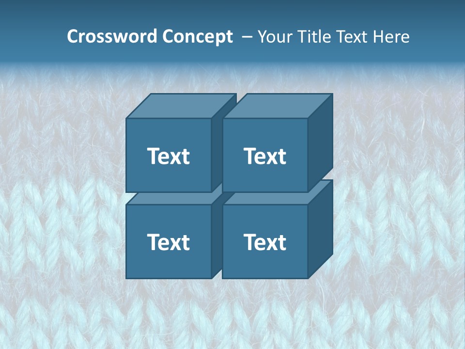 Woolen Blue Background PowerPoint Template