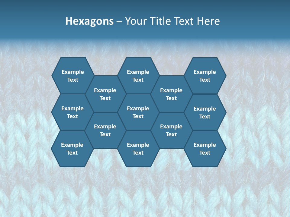 Woolen Blue Background PowerPoint Template