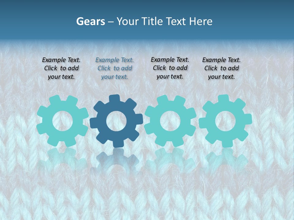 Woolen Blue Background PowerPoint Template