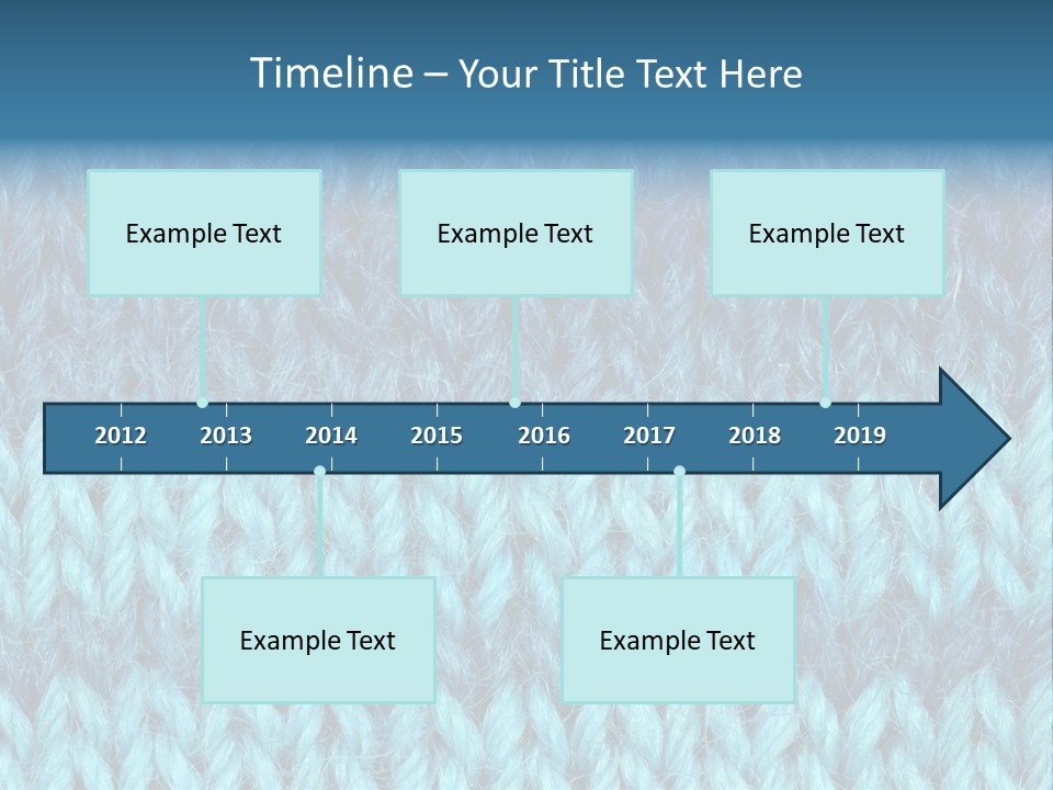 Woolen Blue Background PowerPoint Template