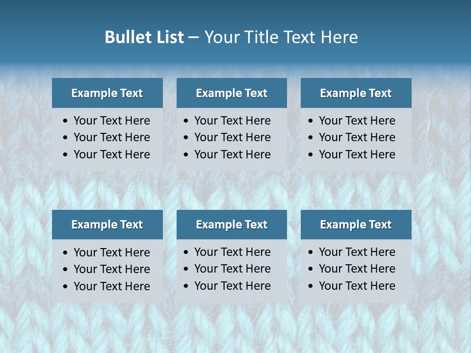 Woolen Blue Background PowerPoint Template