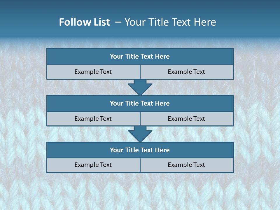 Woolen Blue Background PowerPoint Template