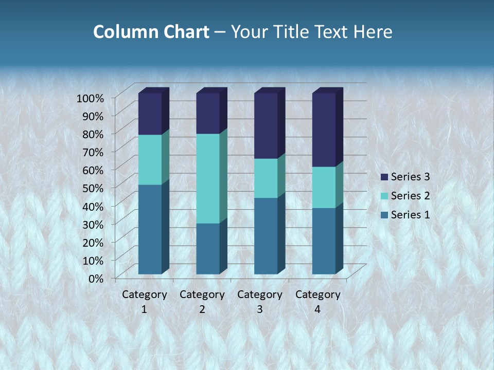 Woolen Blue Background PowerPoint Template