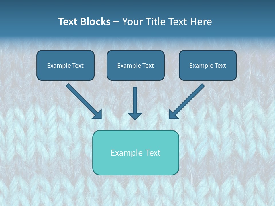 Woolen Blue Background PowerPoint Template