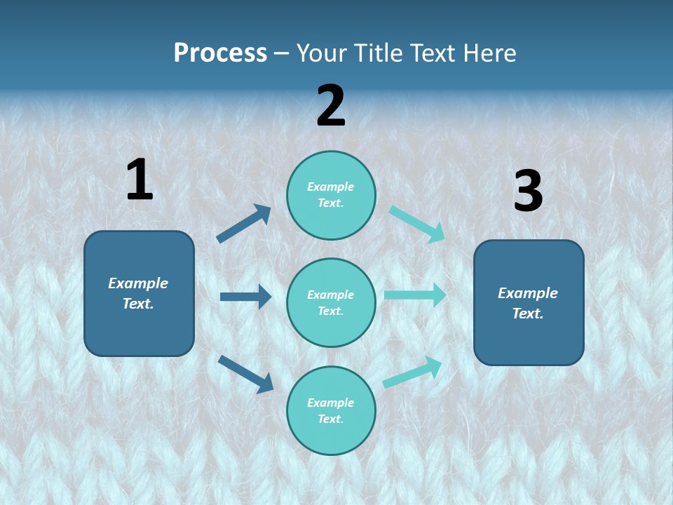 Woolen Blue Background PowerPoint Template