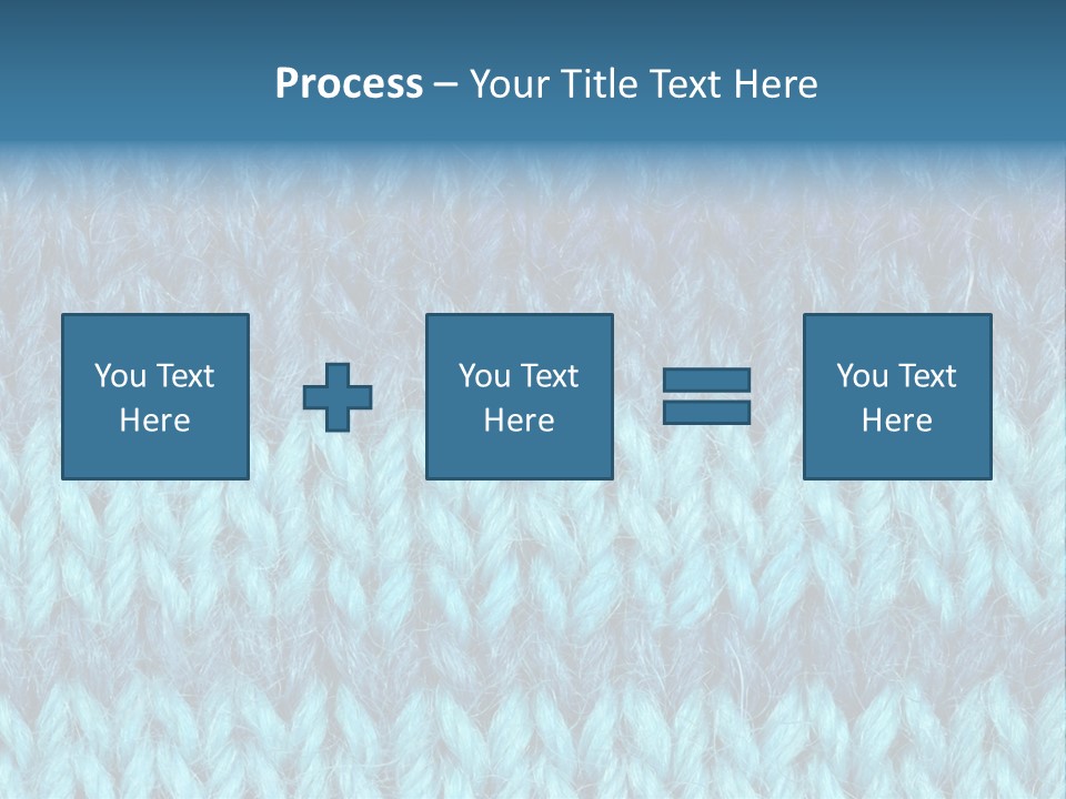 Woolen Blue Background PowerPoint Template