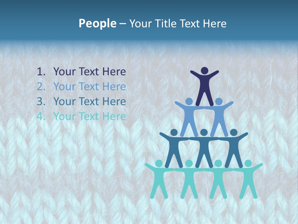Woolen Blue Background PowerPoint Template