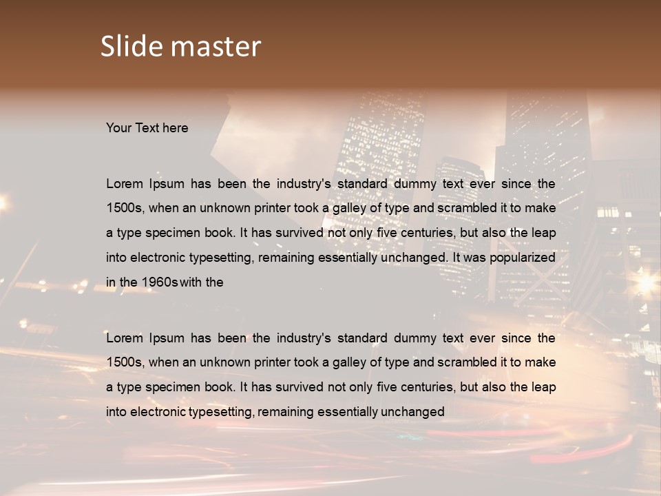 Sepia Motion Ride PowerPoint Template