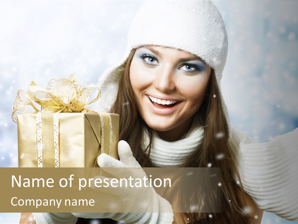 One Portrait Blue PowerPoint Template