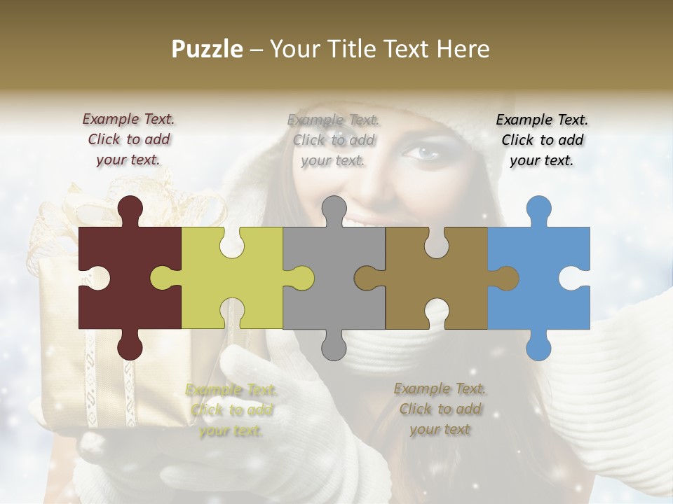 One Portrait Blue PowerPoint Template