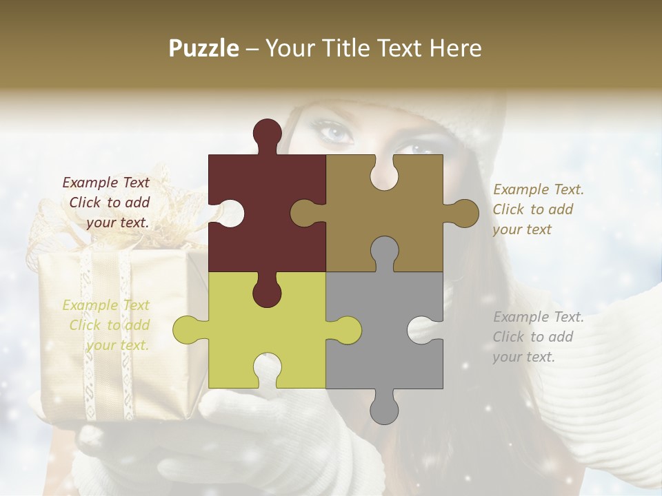 One Portrait Blue PowerPoint Template