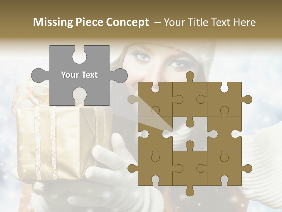 One Portrait Blue PowerPoint Template