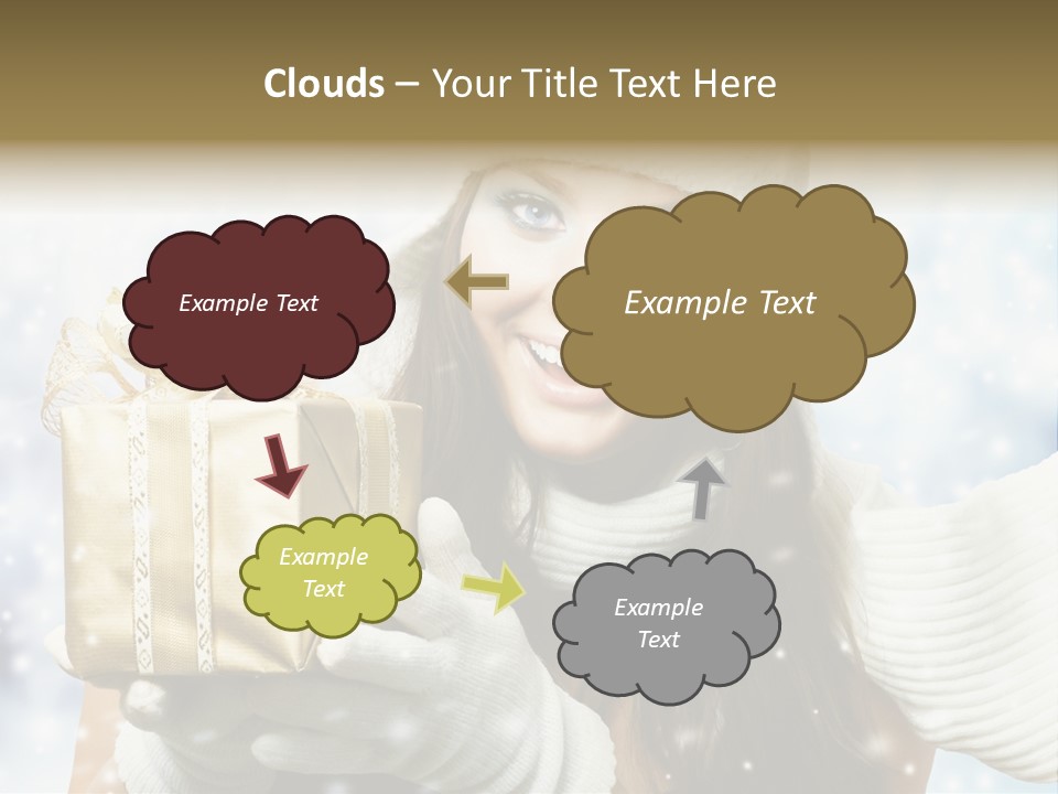 One Portrait Blue PowerPoint Template