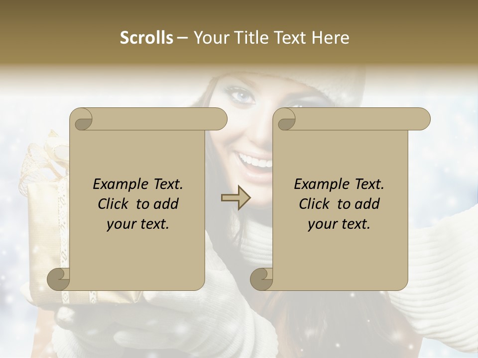 One Portrait Blue PowerPoint Template