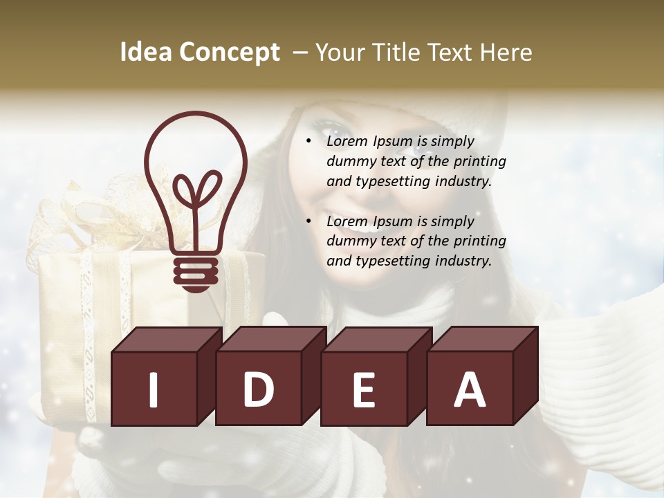 One Portrait Blue PowerPoint Template