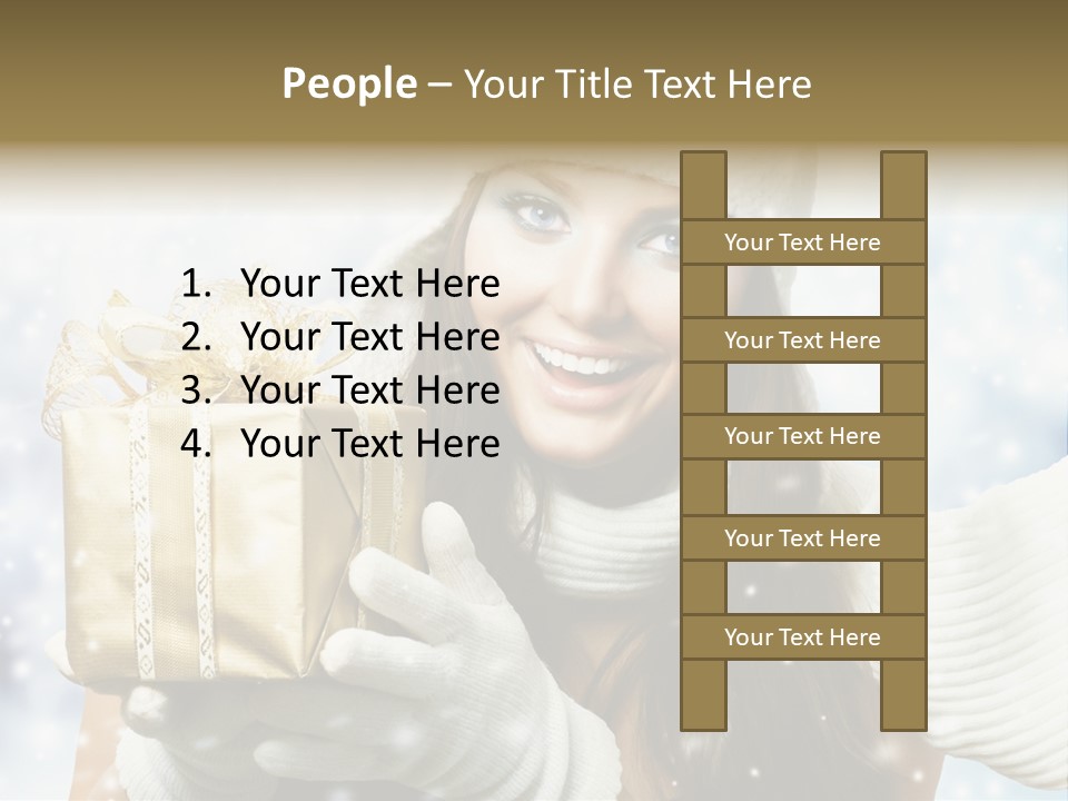 One Portrait Blue PowerPoint Template