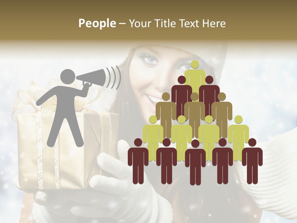 One Portrait Blue PowerPoint Template