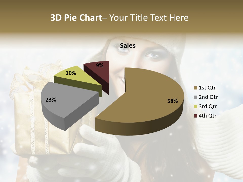 One Portrait Blue PowerPoint Template