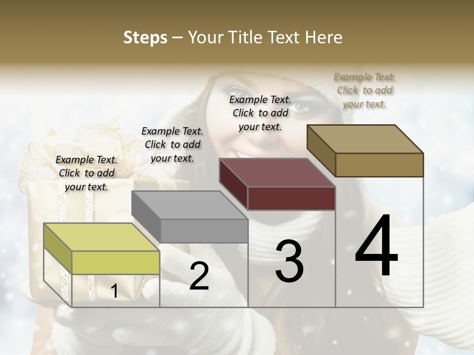 One Portrait Blue PowerPoint Template