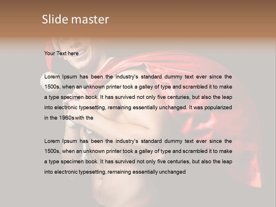 Black Handsome Nude PowerPoint Template