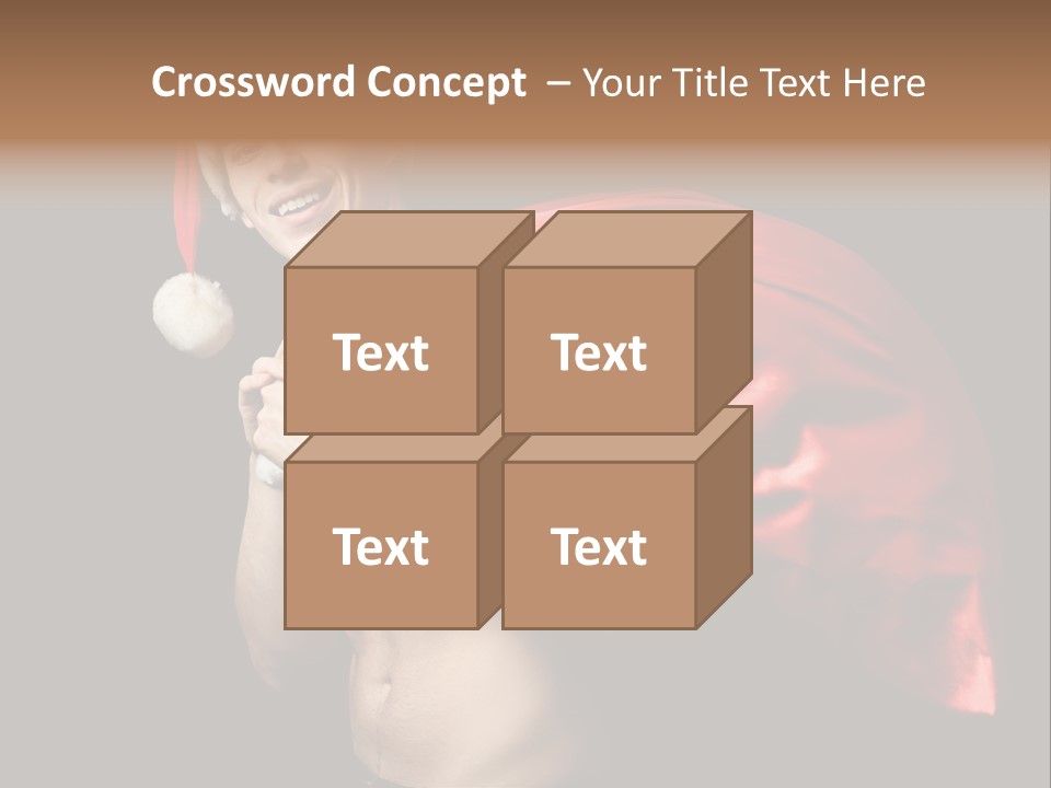 Black Handsome Nude PowerPoint Template