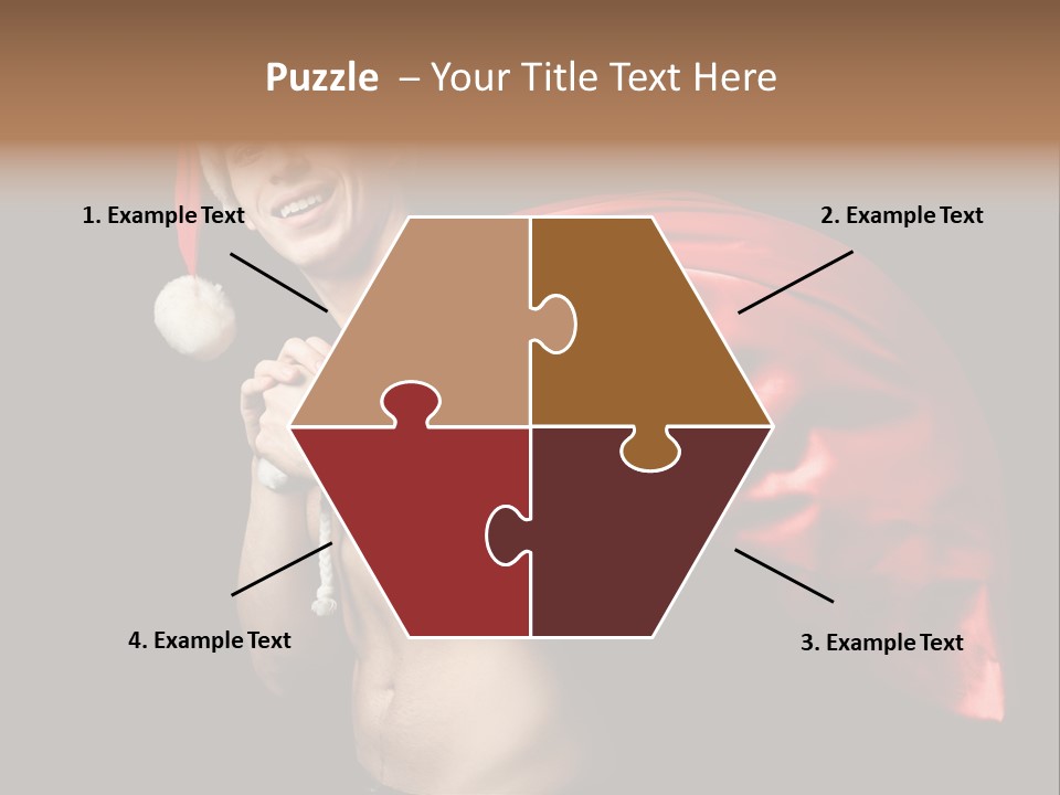 Black Handsome Nude PowerPoint Template