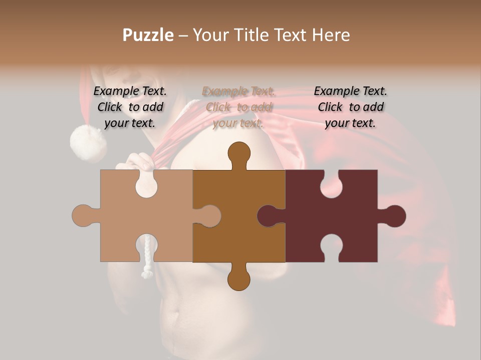 Black Handsome Nude PowerPoint Template