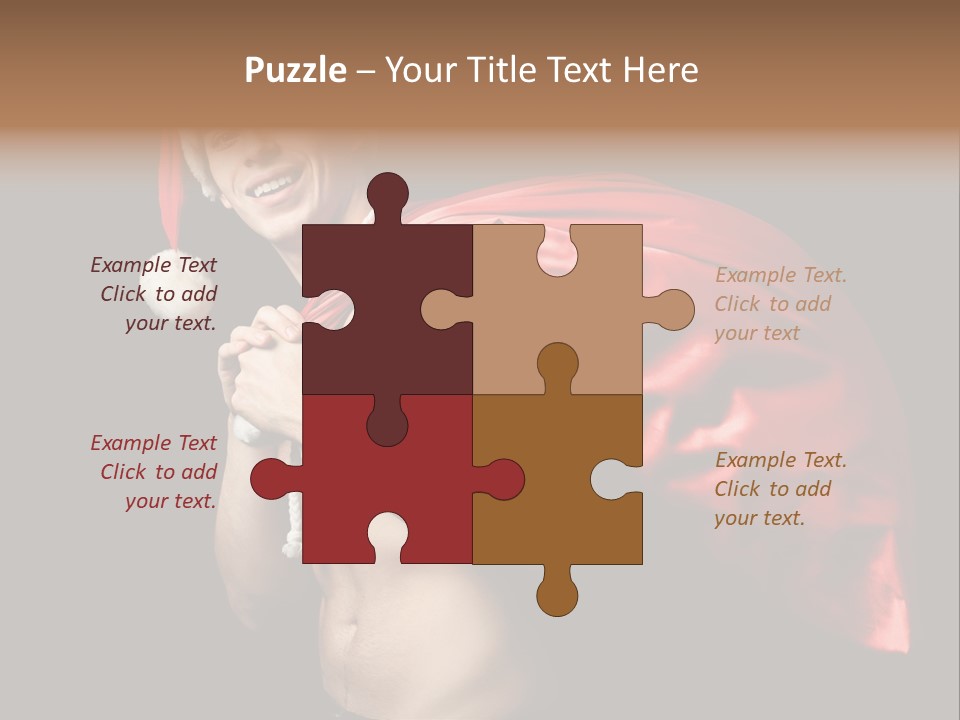 Black Handsome Nude PowerPoint Template