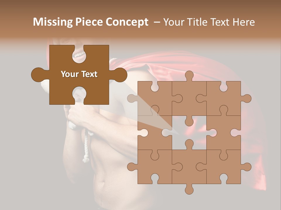 Black Handsome Nude PowerPoint Template