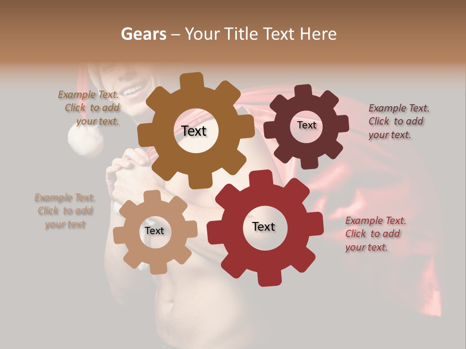 Black Handsome Nude PowerPoint Template