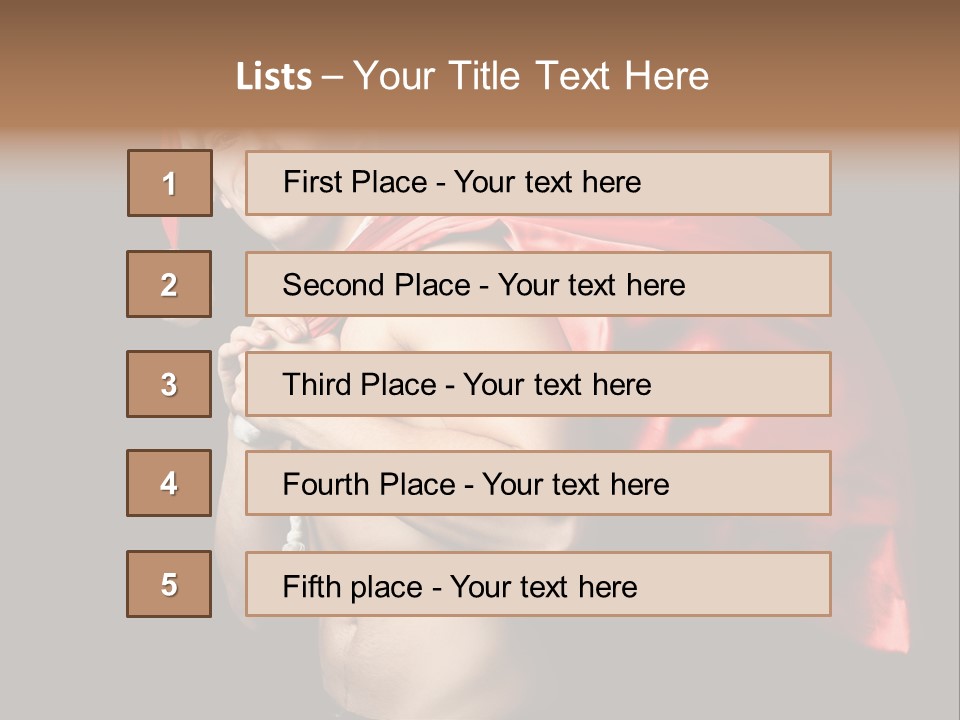 Black Handsome Nude PowerPoint Template