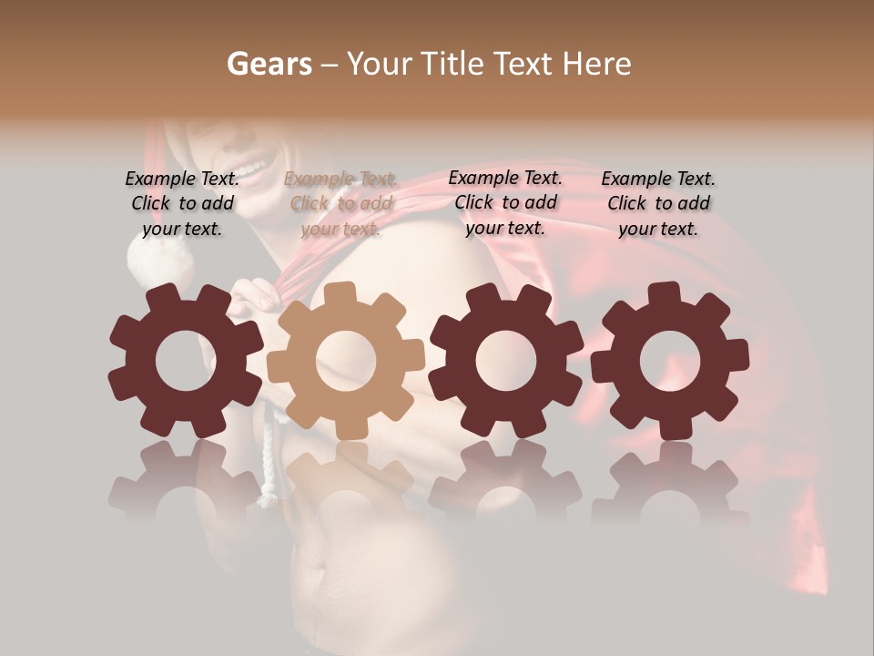 Black Handsome Nude PowerPoint Template