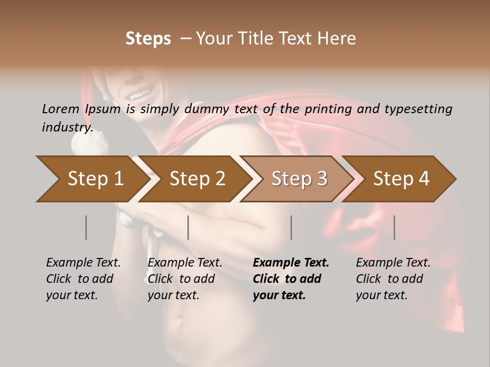 Black Handsome Nude PowerPoint Template