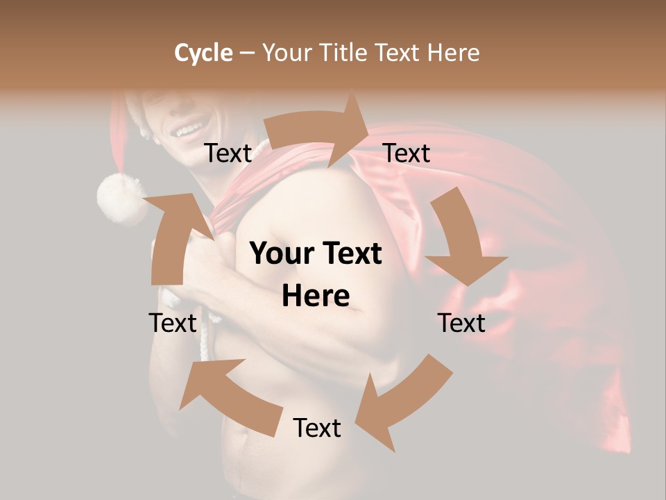 Black Handsome Nude PowerPoint Template