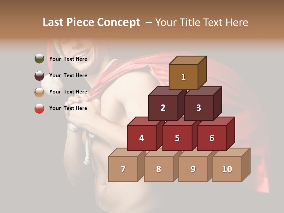 Black Handsome Nude PowerPoint Template