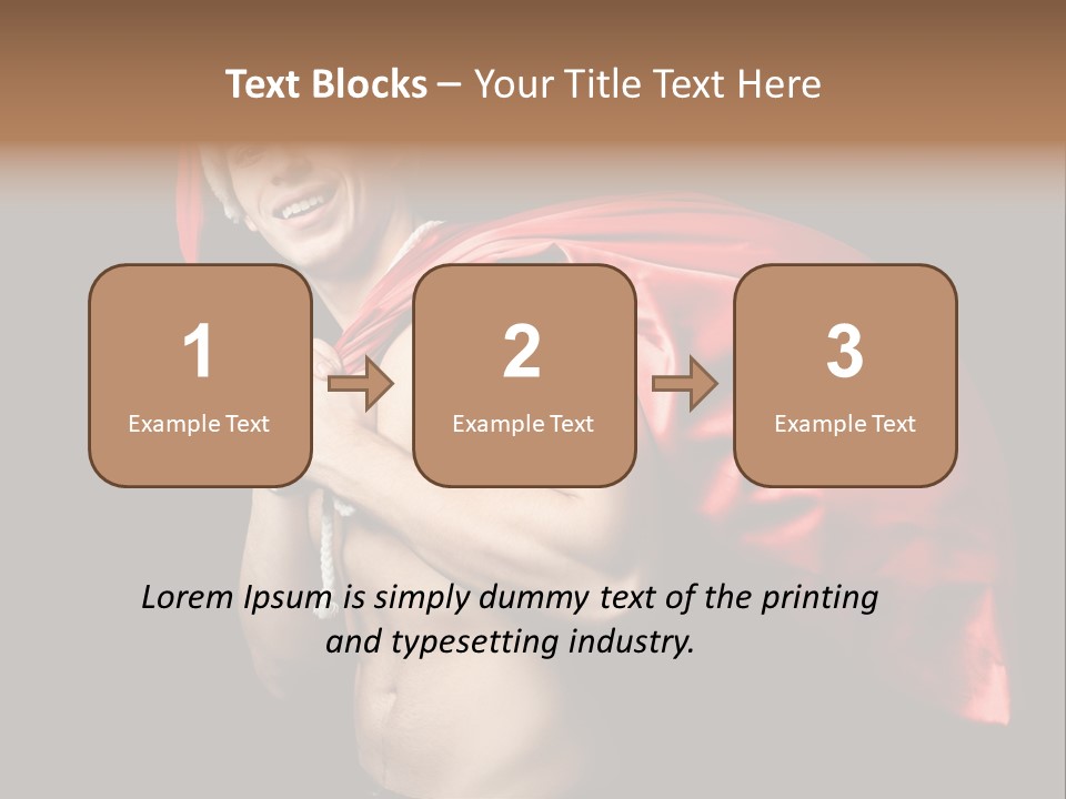 Black Handsome Nude PowerPoint Template