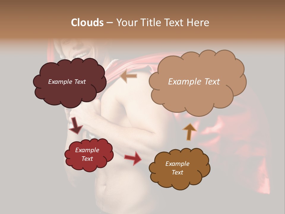 Black Handsome Nude PowerPoint Template